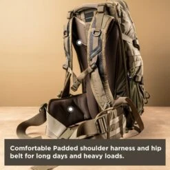 Eberlestock HiSpeed II | Lightweight And Ergonomic Backpack | 3-Day High-Mobility Pack 23 Eberlestock HiSpeed II | Lightweight And Ergonomic Backpack | 3-Day High-Mobility Pack -Tactical Equipment EberlestockHiSpeedII wPaddedshouldharnessandhipbeltforlongdaysandheavyloads
