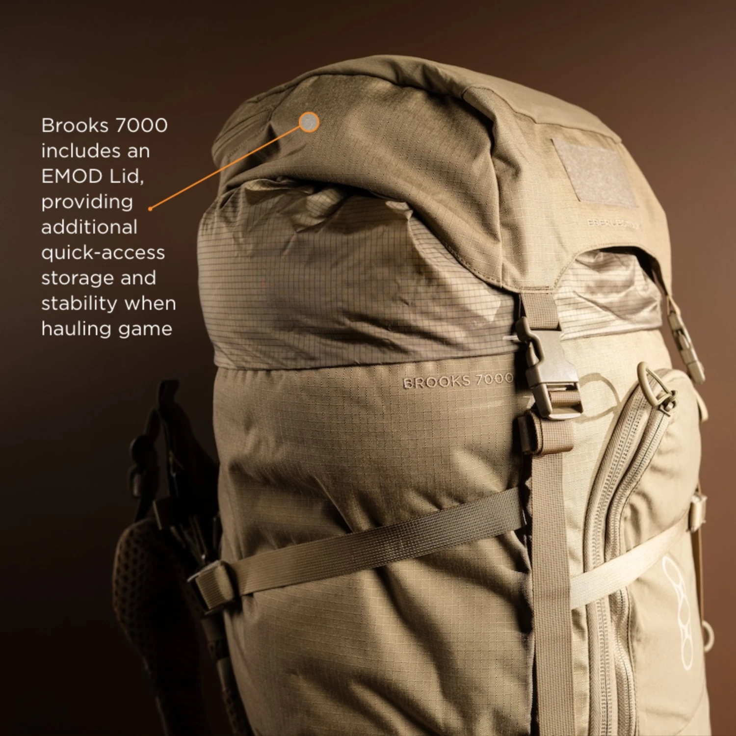 Eberlestock Brooks 7000 | Lightweight W/ EMOD Lid & Hydration Bladder Sleeve | Pre-Order 9 Eberlestock Brooks 7000 | Lightweight W/ EMOD Lid & Hydration Bladder Sleeve | Pre-Order - Image 7