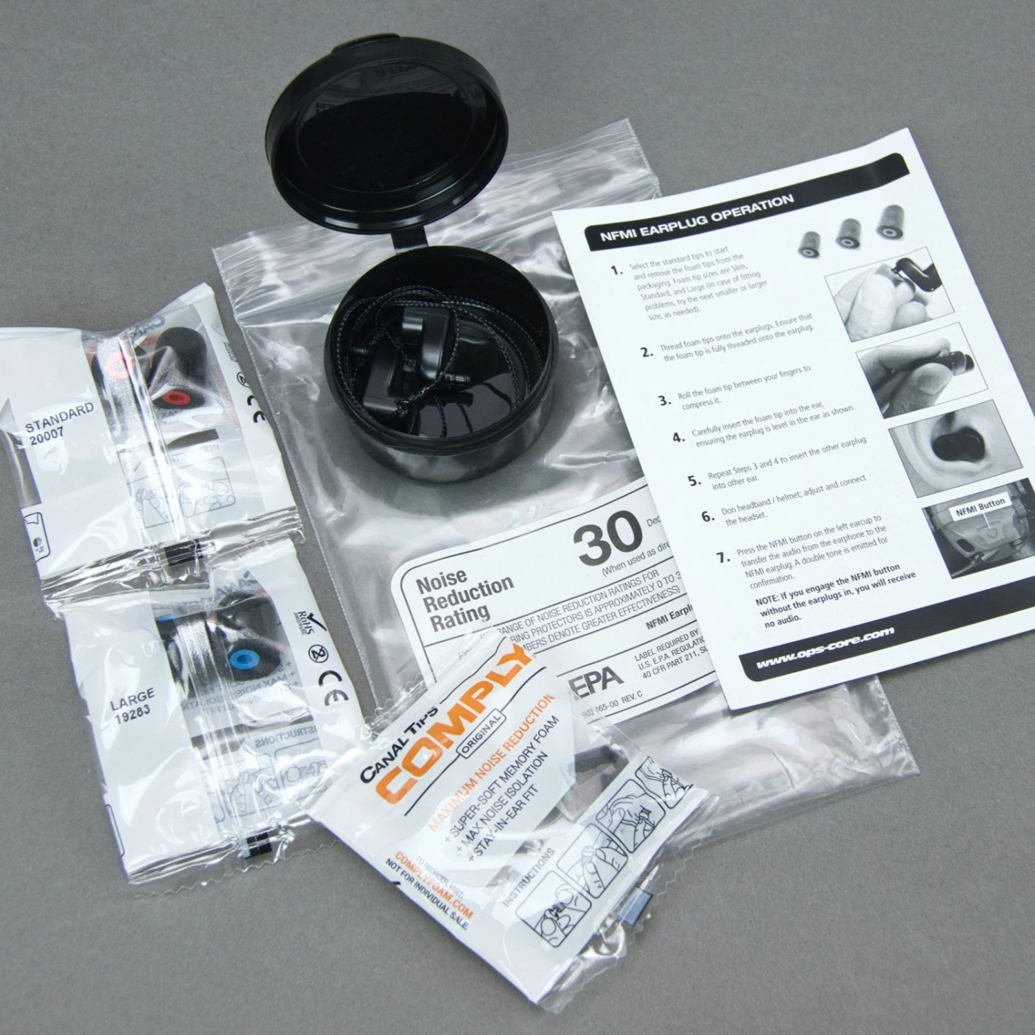 NFMI Earplugs By Ops-Core | Case & All Tip Sizes Included | Comfortable Hearing Protection 15 NFMI Earplugs By Ops-Core | Case & All Tip Sizes Included | Comfortable Hearing Protection - Image 13