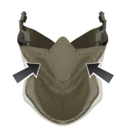 Ops-Core Force-on-Force Mandible -Tactical Equipment Ops CoreForce on ForceForestGreenMandibleFrontViewBreathableMeshAtomicDefense