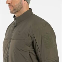 Arc'teryx LEAF Cold WX Jacket LT Gen 2 Men's | (Like-New) -Tactical Equipment arcteryx leaf cold wx jacket lt gen 2 mens ranger green collar detail