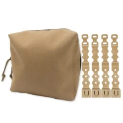 Esstac Medium GP Pouch | General Purpose | With 4 Malice Clips -Tactical Equipment esstac medium gp coyote brown front with malice clips