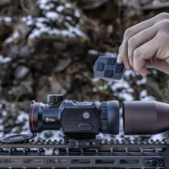 IRay Mate MAH50 | 50mm Clip-On Thermal W/ 2400 Yard Range 29 IRay Mate MAH50 | 50mm Clip-On Thermal W/ 2400 Yard Range -Tactical Equipment gallery image close up image of iray mate mah50 installedon rifle