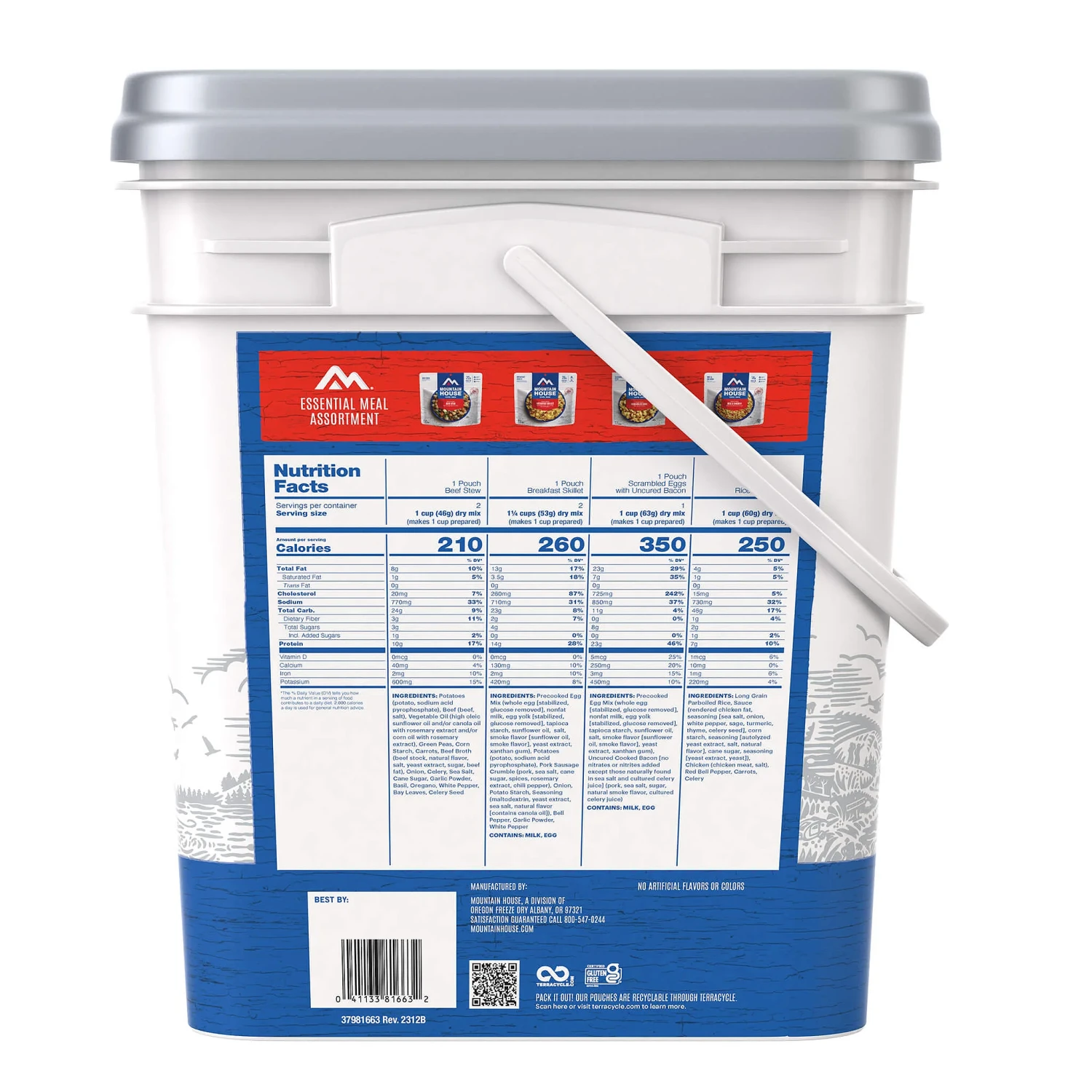 Mountain House Essential Meal Assortment Bucket 7 Mountain House Essential Meal Assortment Bucket - Image 5