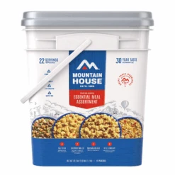 Mountain House Essential Meal Assortment Bucket 14 Mountain House Essential Meal Assortment Bucket -Tactical Equipment mountain house essential meal assortment bucket front