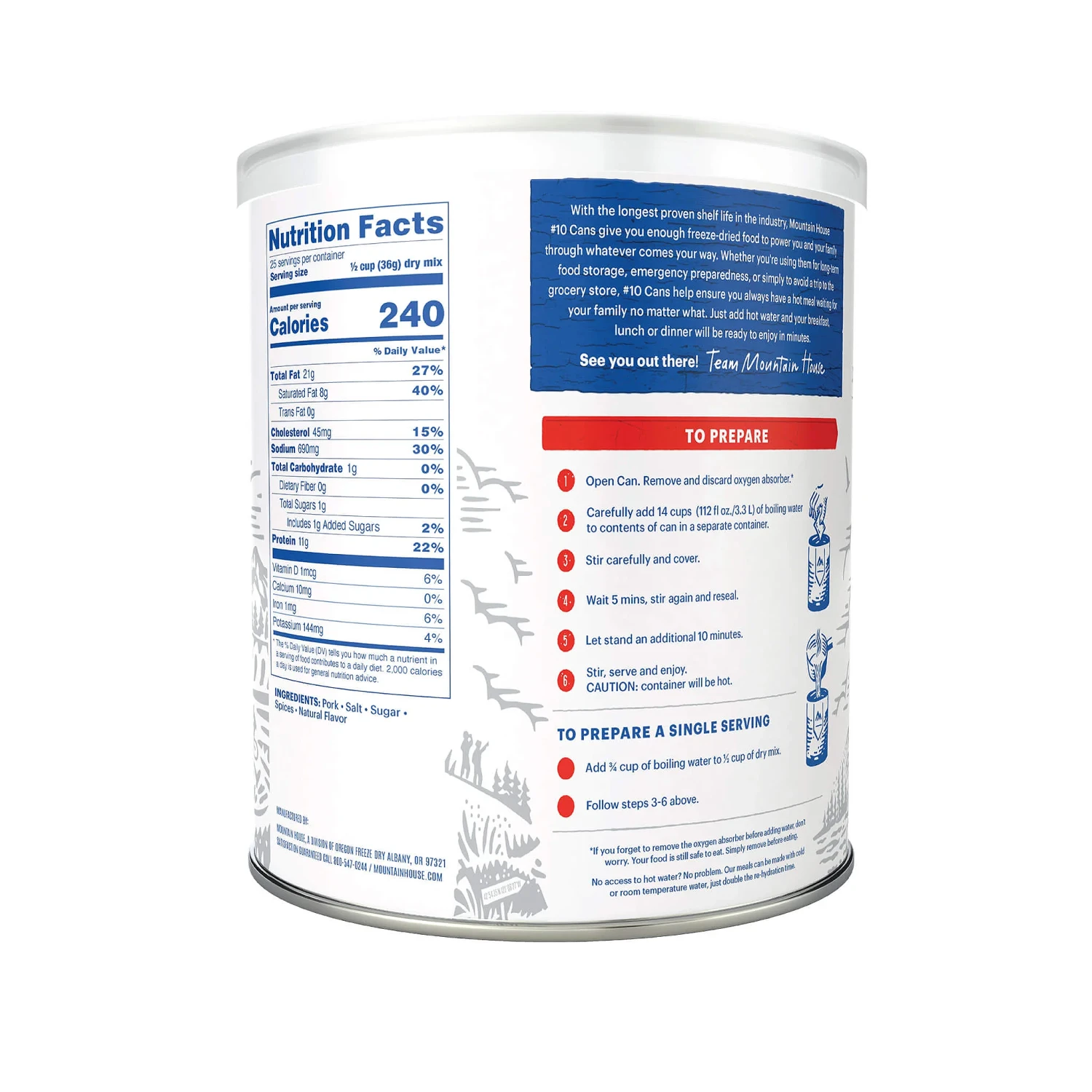 Mountain House Pork Sausage #10 Can 3 Mountain House Pork Sausage #10 Can