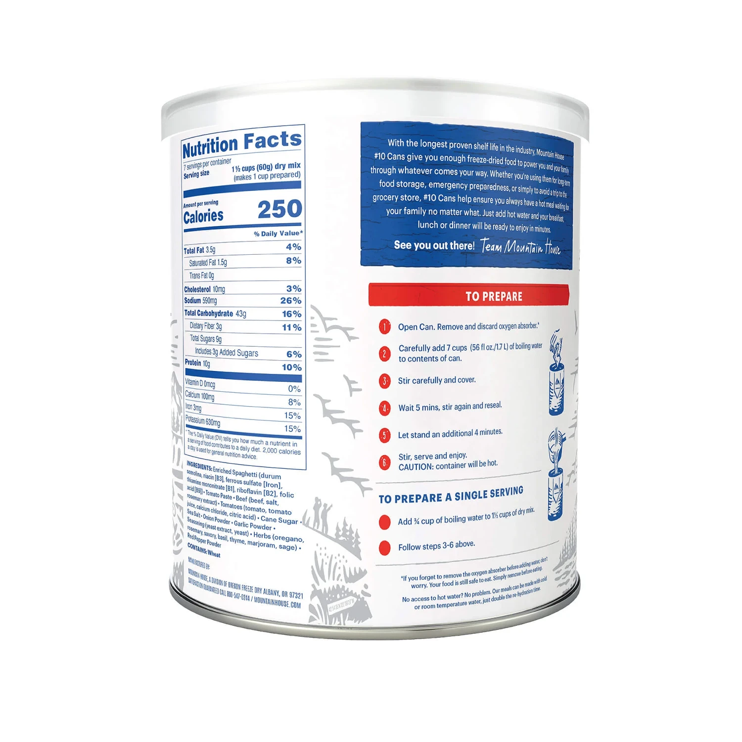 Mountain House Spaghetti With Beef Marinara #10 Can 6 Mountain House Spaghetti With Beef Marinara #10 Can - Image 4