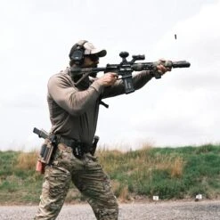 GBRS Group Hydra V2 Mount Kit | Made In USA 23 GBRS Group Hydra V2 Mount Kit | Made In USA -Tactical Equipment person aiming rifle equipped with aimpoint micro t2 black gbrs group hydra v2 mount