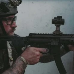 GBRS Group Lerna Mount Kit | Made In USA -Tactical Equipment trijicon black gbrs group lerna mount kit mounted on rifle