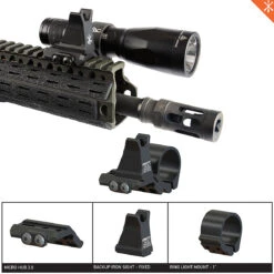 Unity Tactical FUSION Backup Iron Sight – Fixed | Weapon Accessory -Tactical Equipment unity tactical fusion backup iron sight fixed black gun 2